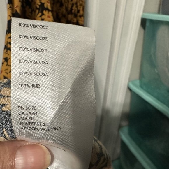 Free People Black and Orange Floral Midi Dress - Picture 10 of 11